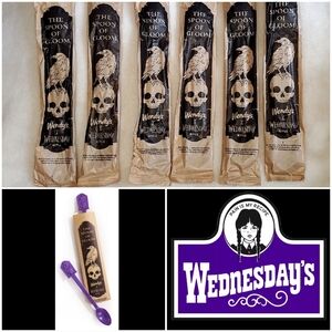 NEW - Bundle of 6 Wendy's x Wednesday Addams Netflix Spoon of Gloom - NIP